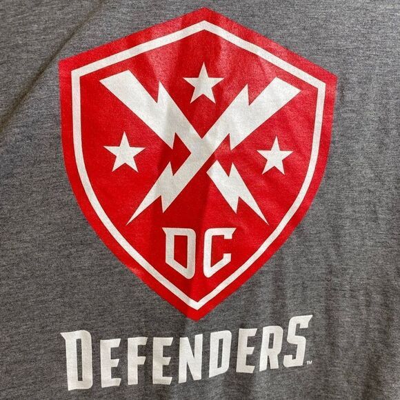 NEW XFL Washington DC Defenders XFL Football Gray Lightweight Hoodie - Size L - Picture 2 of 6